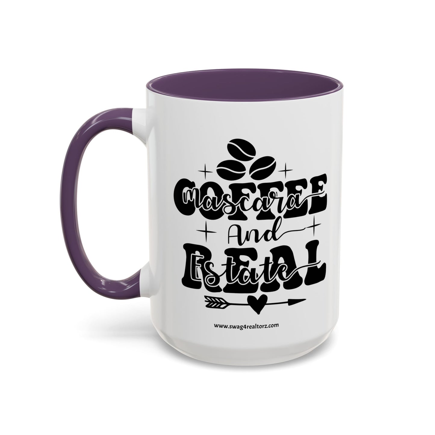 Coffee Mascara And Real Estate Realtor Accent Coffee Mug (11, 15oz)