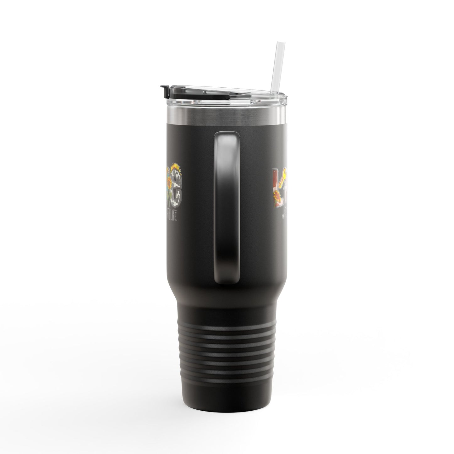 LOVE #RealEstateLife Tumbler – 40 oz Stainless Steel Mug with Colorful Realtor Design
