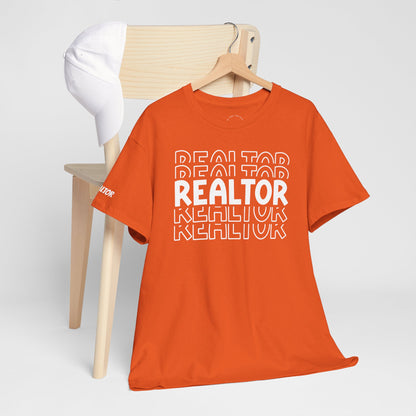 REALTOR Stacked Tee – Loud. Proud. On Repeat. 🔁🏡