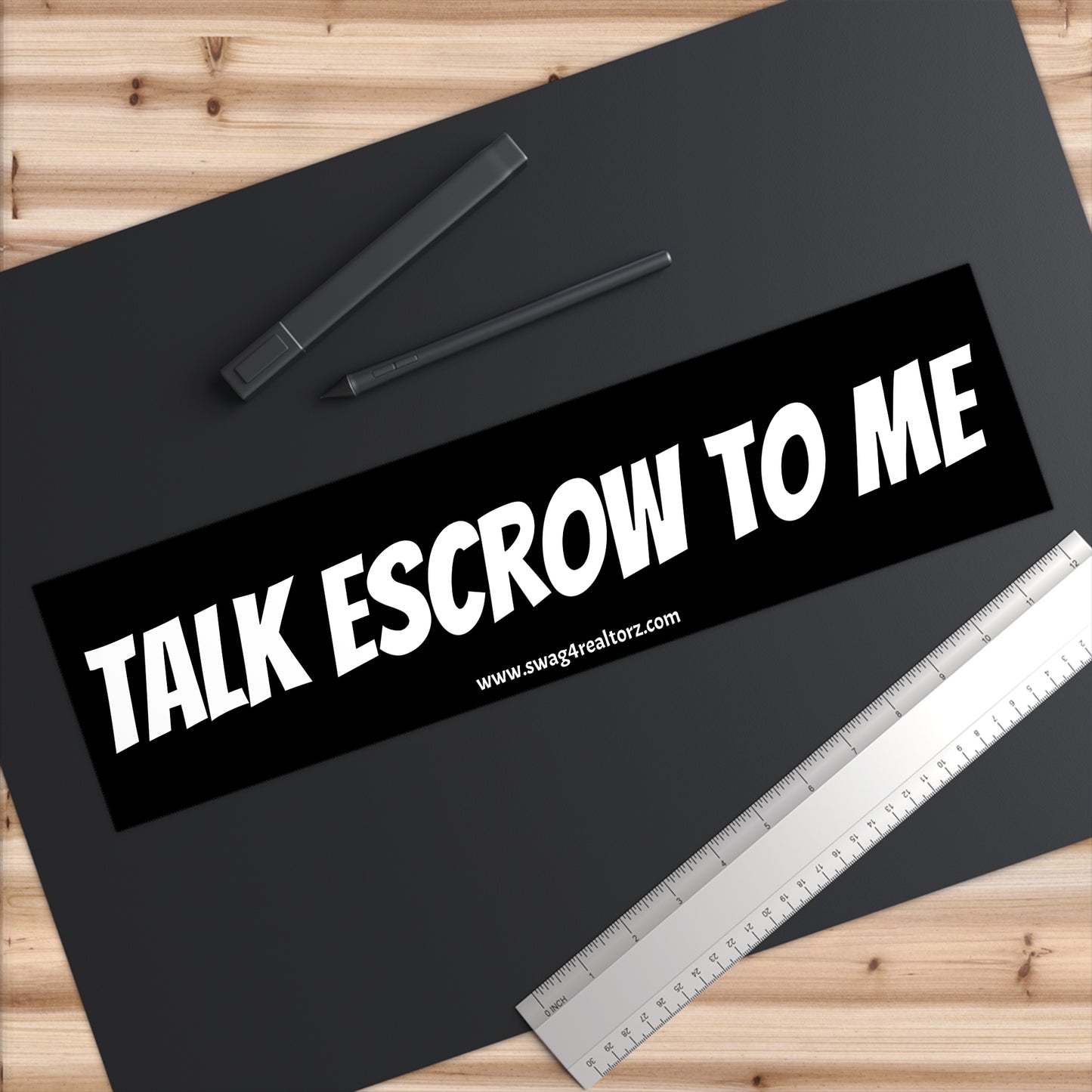 💬 Talk Escrow to Me Bumper Sticker – Because Real Estate Is the New Love Language ❤️📑