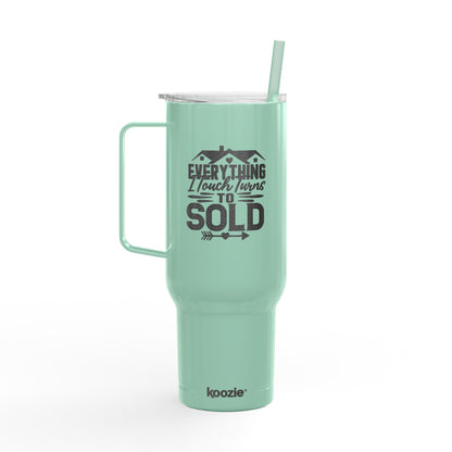 Everything I Touch Turns to SOLD Tumbler – 40 oz White Stainless Steel Mug for Realtors