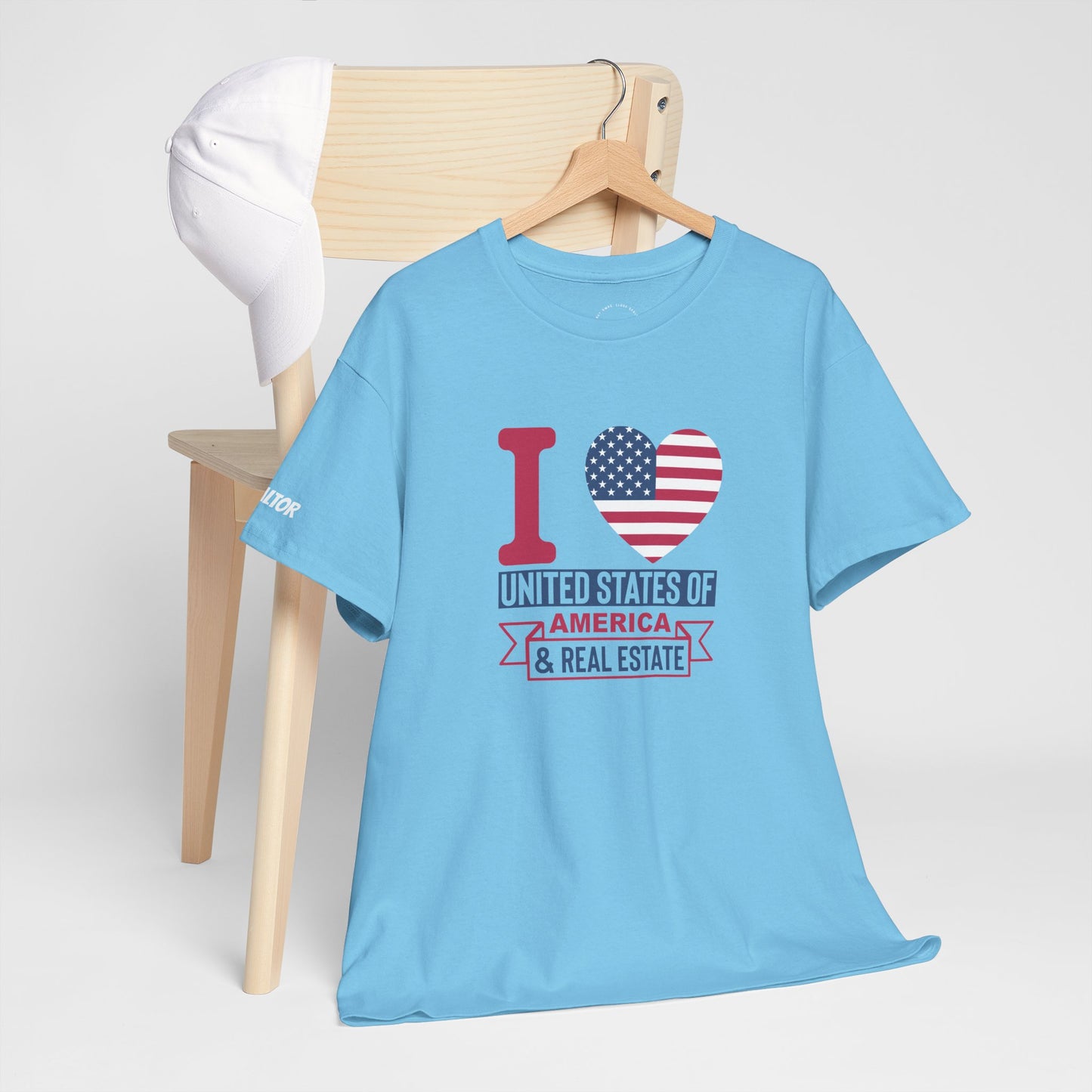 I ❤️ United States of America & Real Estate Tee – Freedom, Fireworks, and For Sale Signs 💥🏡