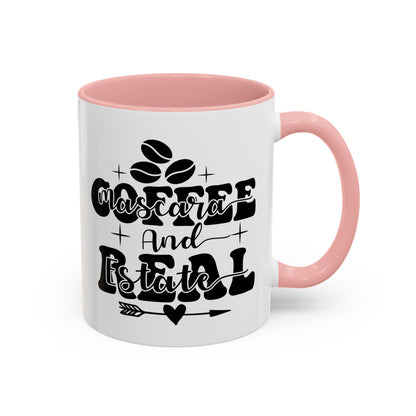 Coffee Mascara And Real Estate Realtor Accent Coffee Mug (11, 15oz)