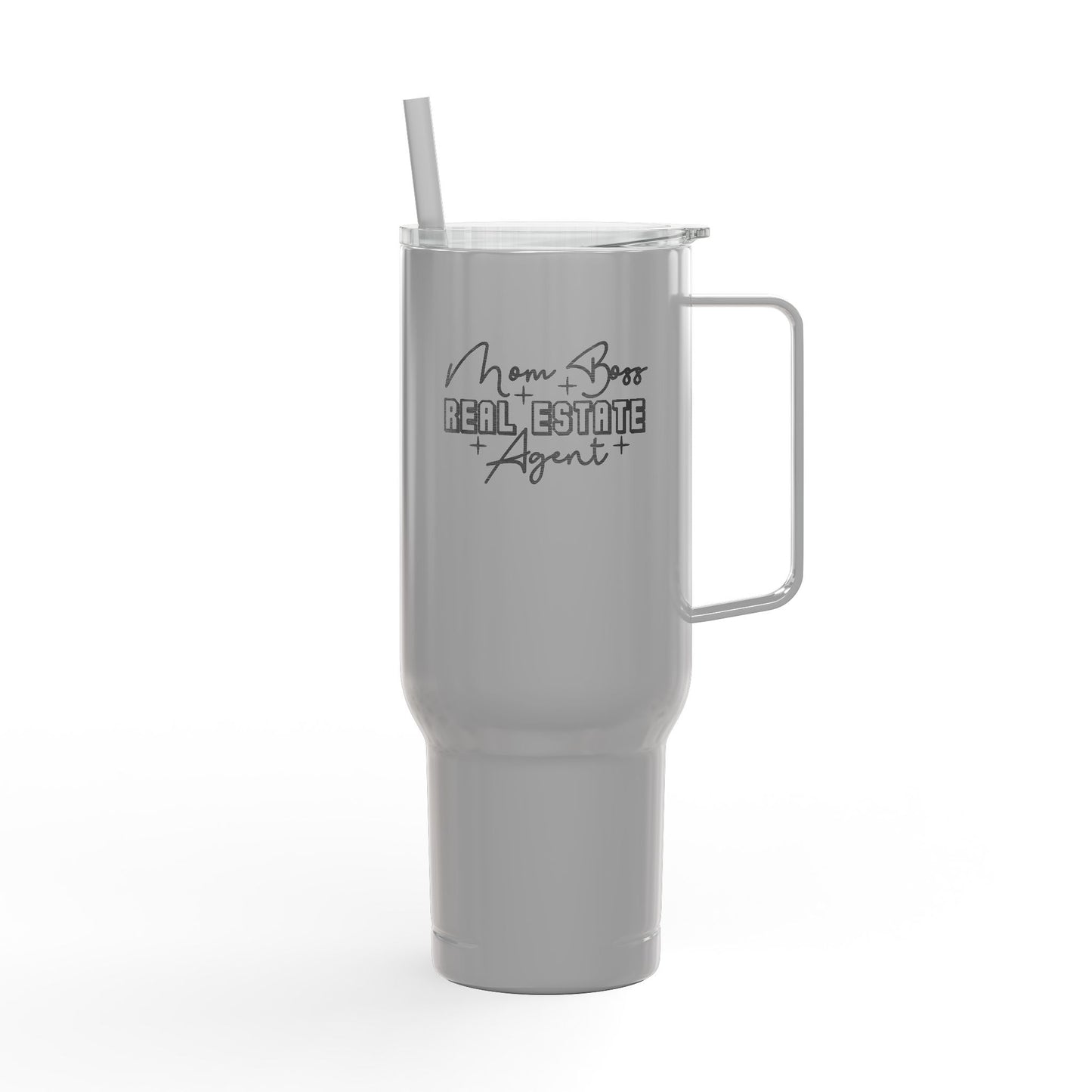 Mom Boss Real Estate Agent Tumbler – 40 oz Stainless Steel Mug for Realtor Moms