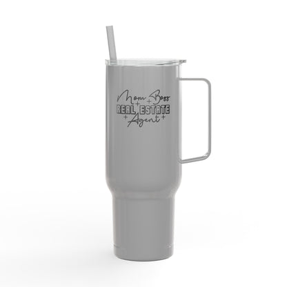 Mom Boss Real Estate Agent Tumbler – 40 oz Stainless Steel Mug for Realtor Moms