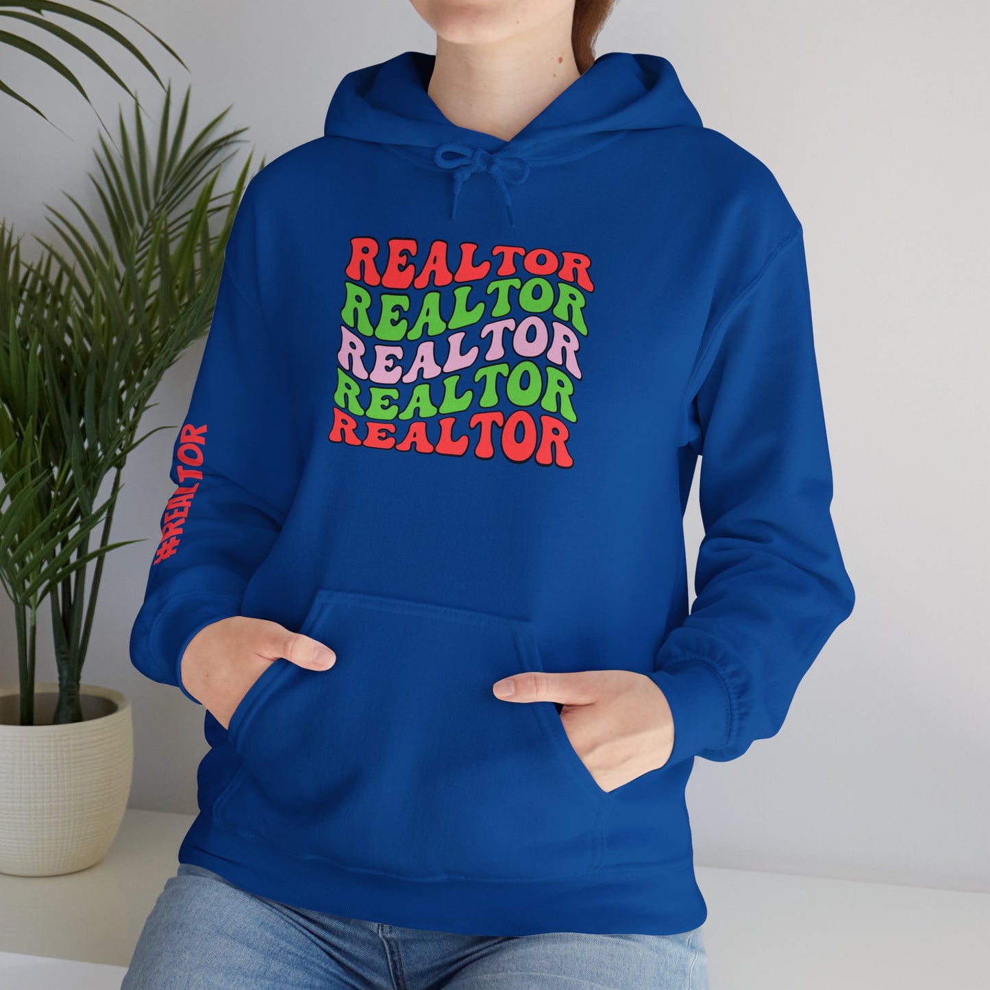 🎅 Bold REALTOR Repeat Hoodie – Sell It Loud, Wear It Proud