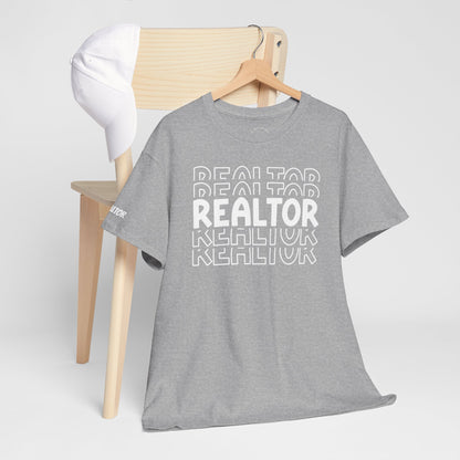 REALTOR Stacked Tee – Loud. Proud. On Repeat. 🔁🏡
