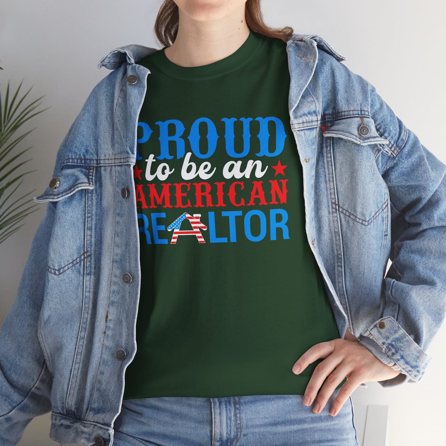 Proud to Be an American Realtor Tee – Bold, Brave & Built to Sell 🏡⭐