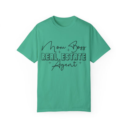 Mom Boss Real Estate Realtor Women Garment-Dyed T-shirt