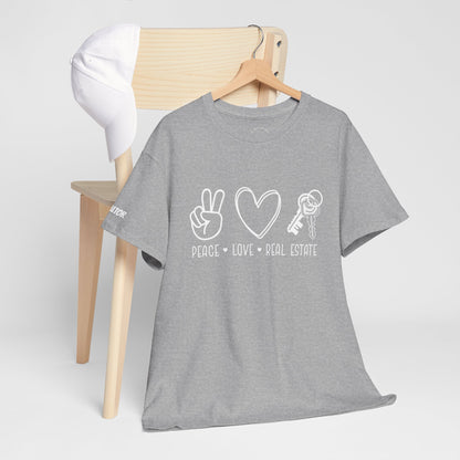 Peace • Love • Real Estate Tee – Keys, Calm & Closing Vibes ✌️❤️🔑