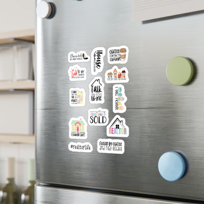 Realtor Vinyl Sticker Pack – Closings, Coffee & Cutie Closers ☕🏡📎