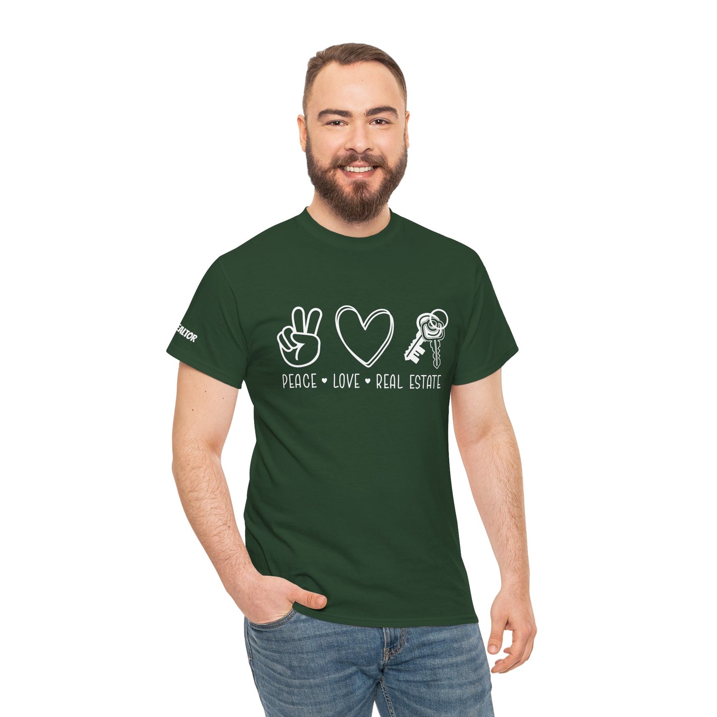 Peace • Love • Real Estate Tee – Keys, Calm & Closing Vibes ✌️❤️🔑