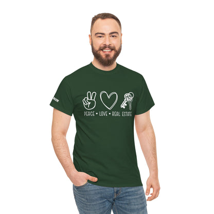 Peace • Love • Real Estate Tee – Keys, Calm & Closing Vibes ✌️❤️🔑