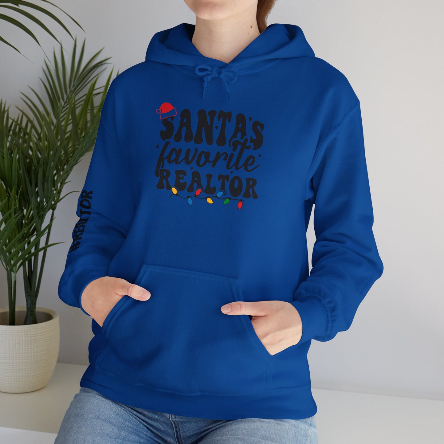 🎄 Santa’s Favorite Realtor Hoodie – Light It Up and List It!
