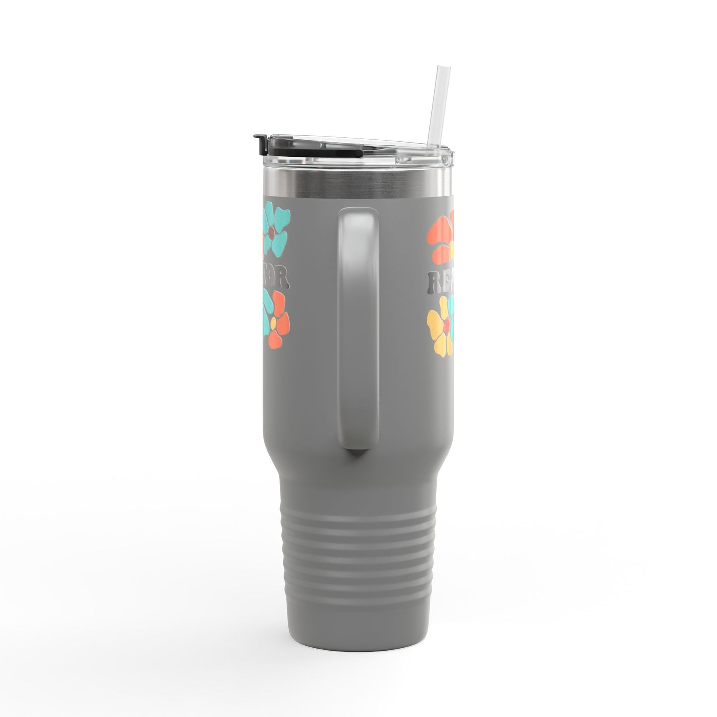Colorful Floral Realtor 40oz Tumbler – Real Estate with a Pop of Personality 🌼☕💪
