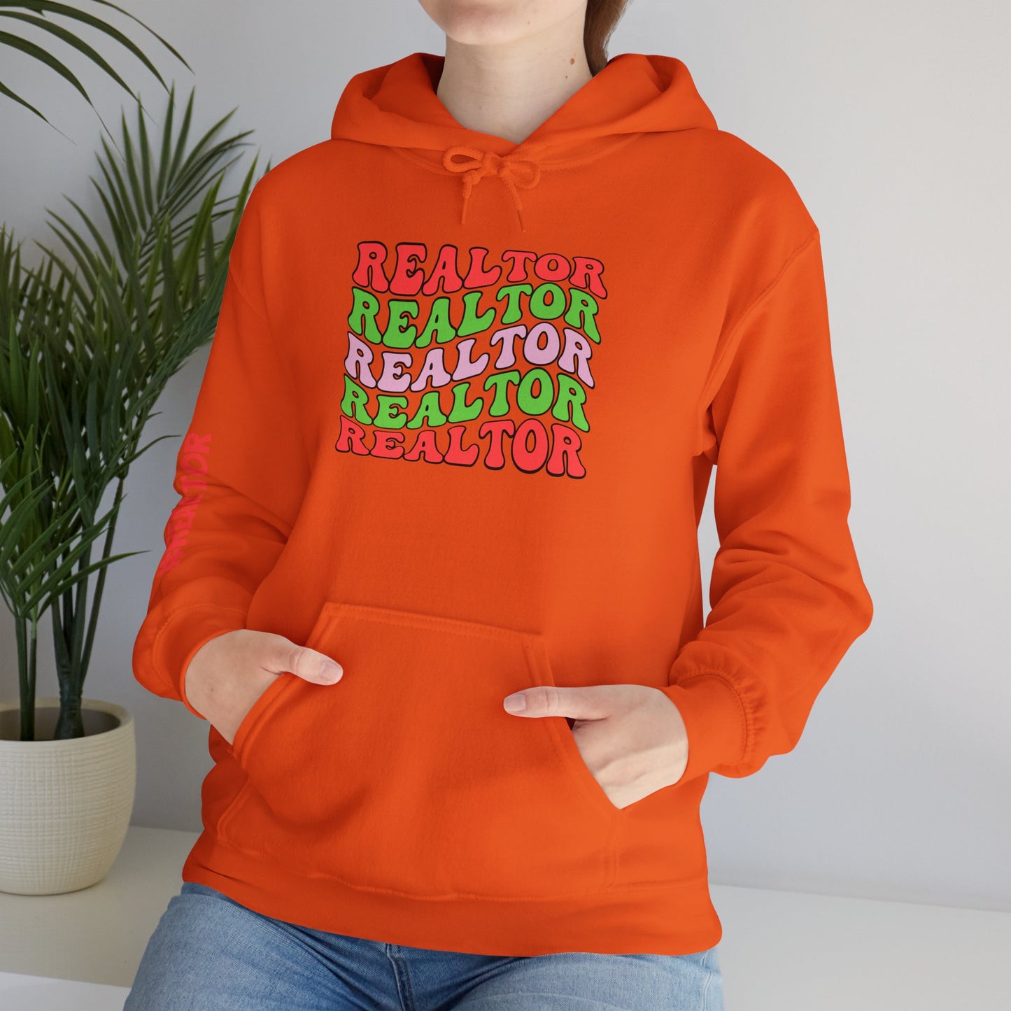 🎅 Bold REALTOR Repeat Hoodie – Sell It Loud, Wear It Proud
