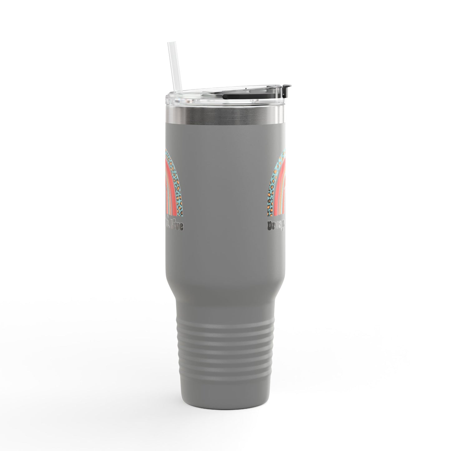 Dream. Move. Live. Tumbler – 40 oz Stainless Steel Mug with Rainbow Realtor Design