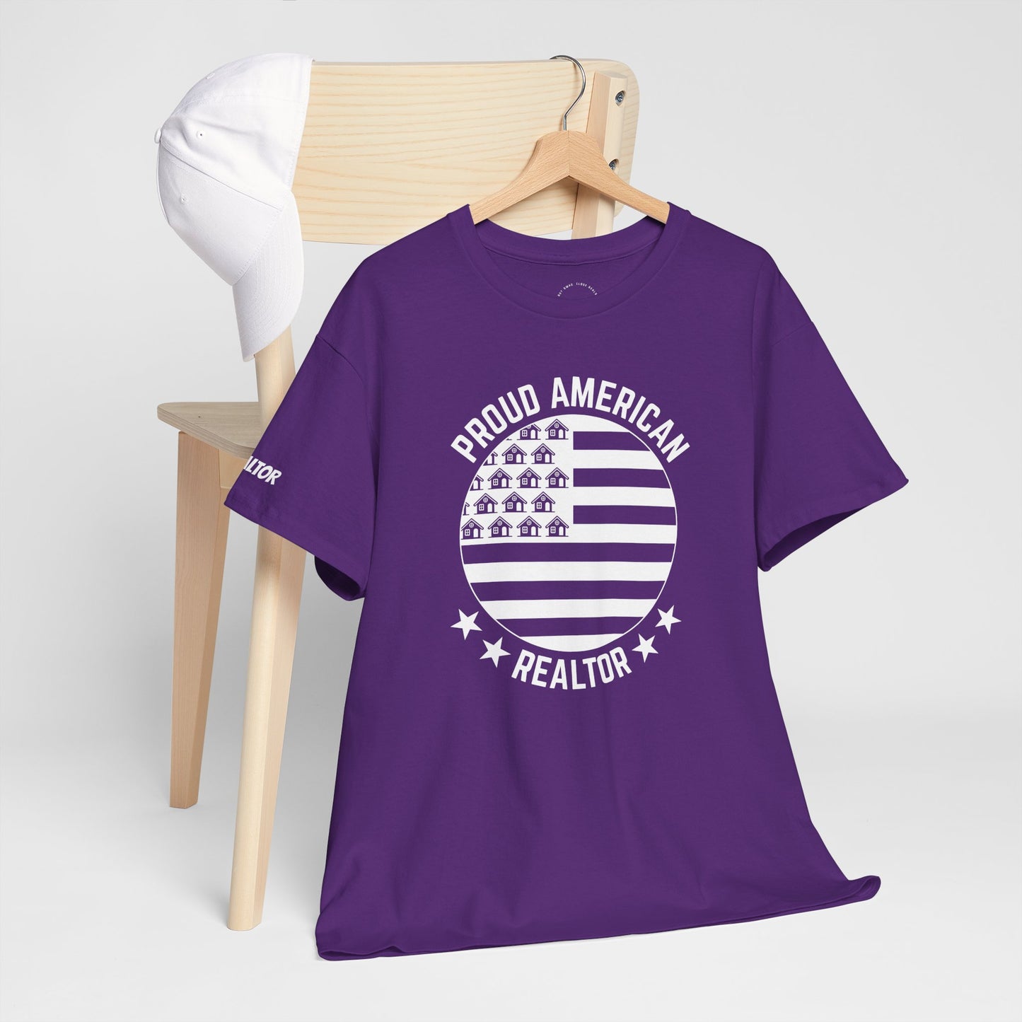 Proud American Realtor Tee – Stars, Stripes & Sold Signs