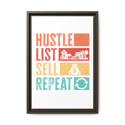 📈 "Hustle, List, Sell, Repeat" Wall Art – Because Your Commission Check Needs a Reminder! 💰