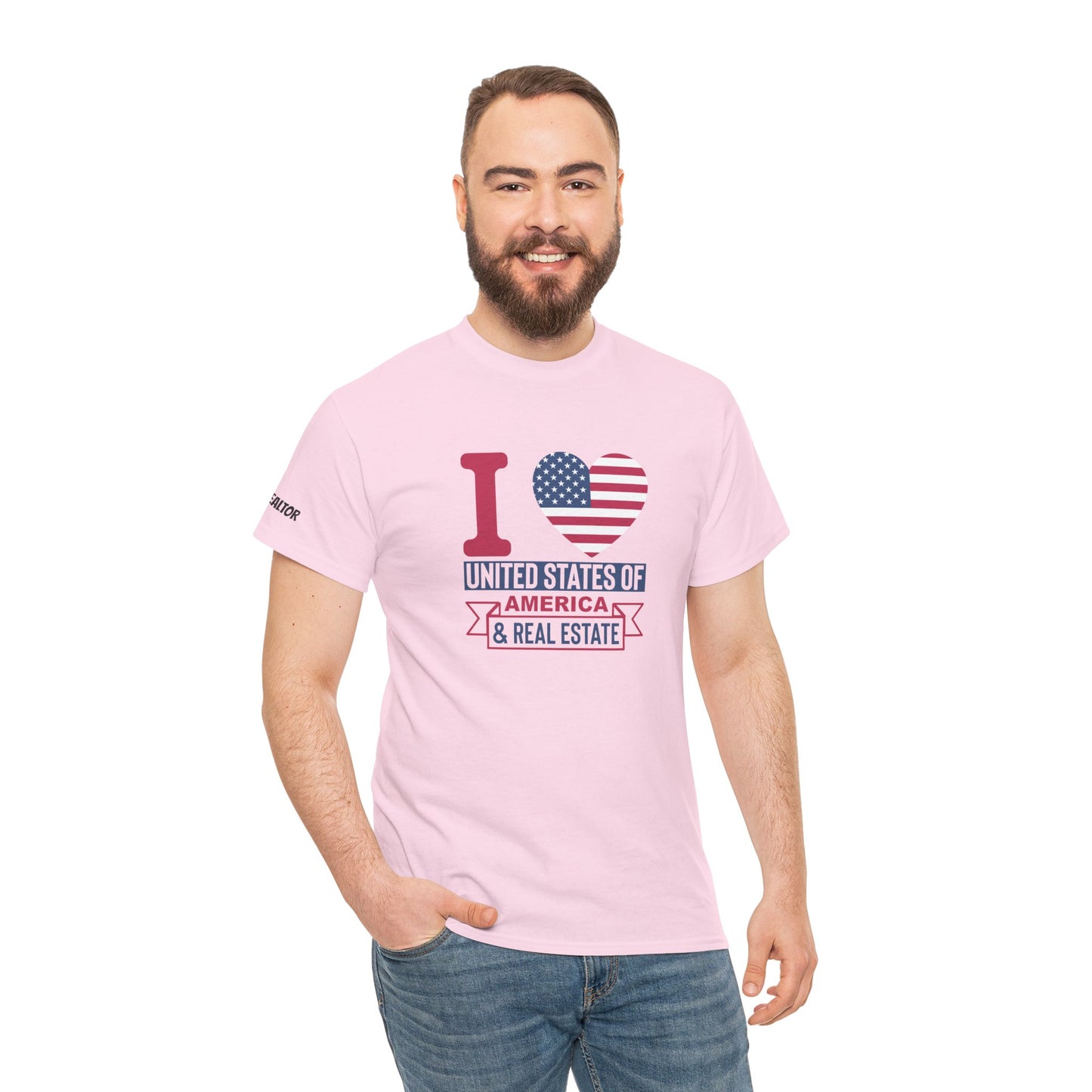 I ❤️ United States of America & Real Estate Tee – Freedom, Fireworks, and For Sale Signs 💥🏡