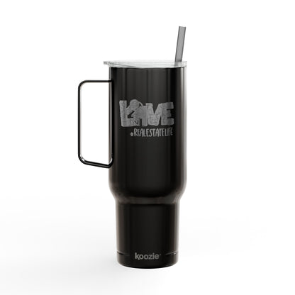 LOVE #RealEstateLife Tumbler – 40 oz White Stainless Steel Mug for Real Estate Agents