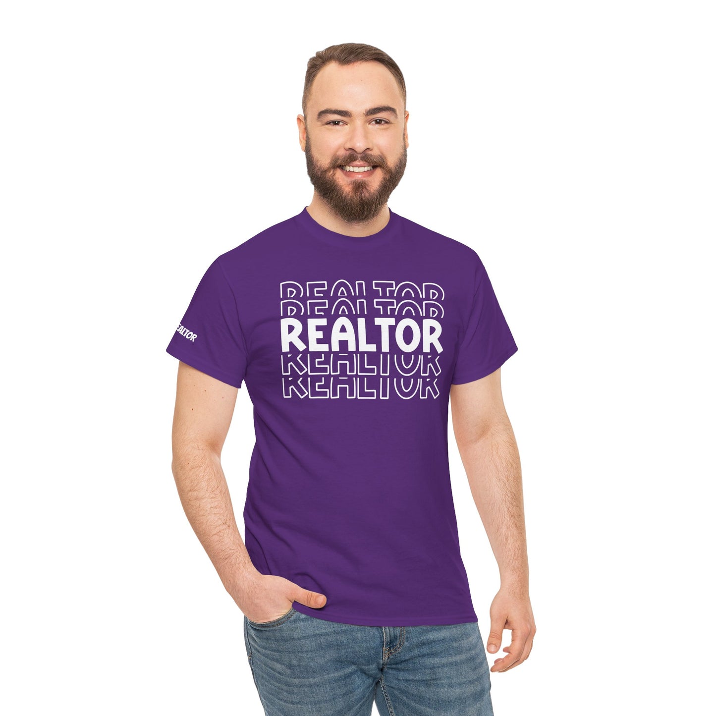 REALTOR Stacked Tee – Loud. Proud. On Repeat. 🔁🏡