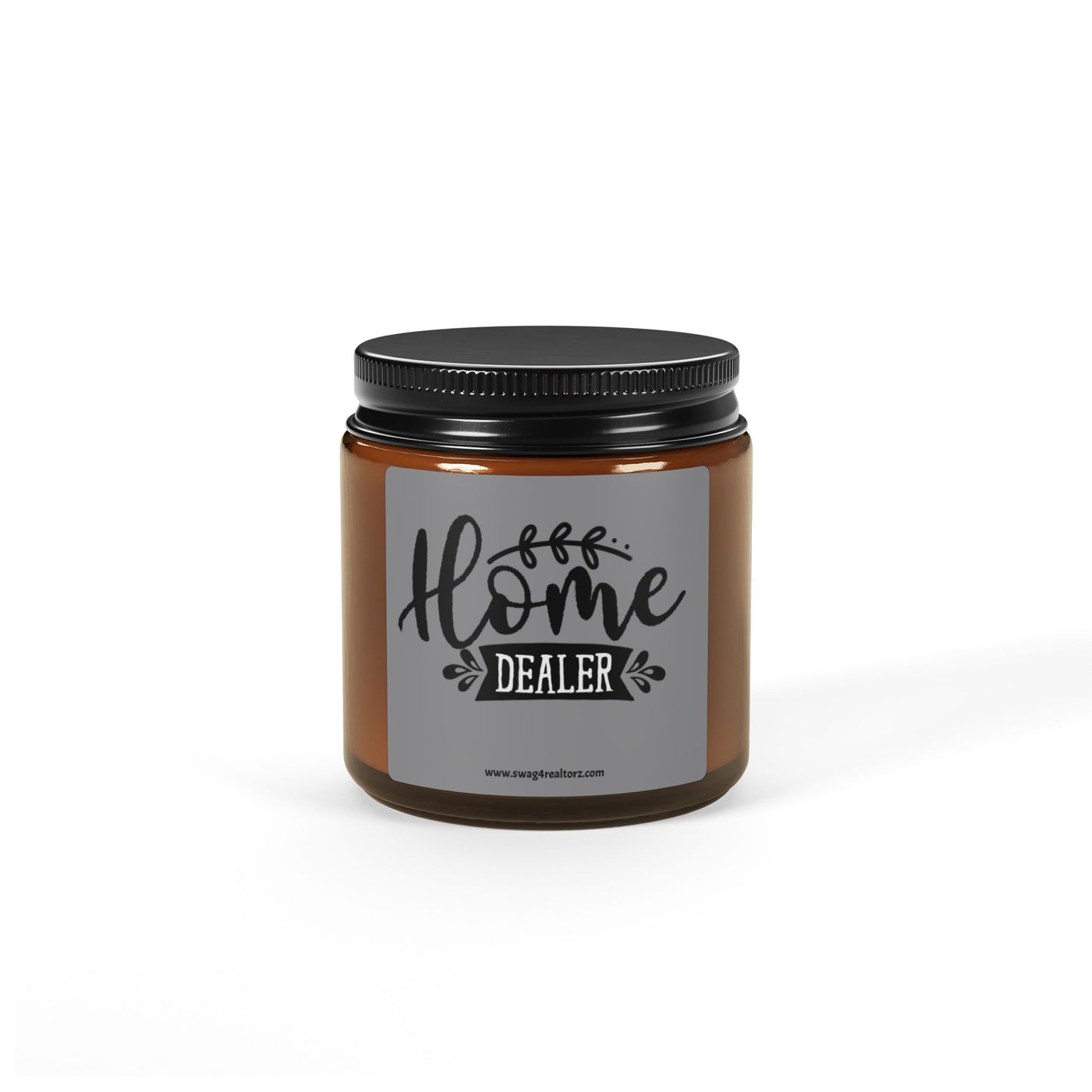 Home Dealer Realtor Scented Soy Candle (Multi-Size, Amber Jar)