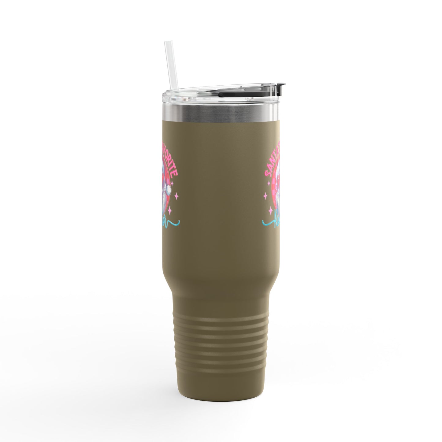 Santa’s Favorite Realtor Tumbler – 40 oz Stainless Steel Mug with Holiday Design