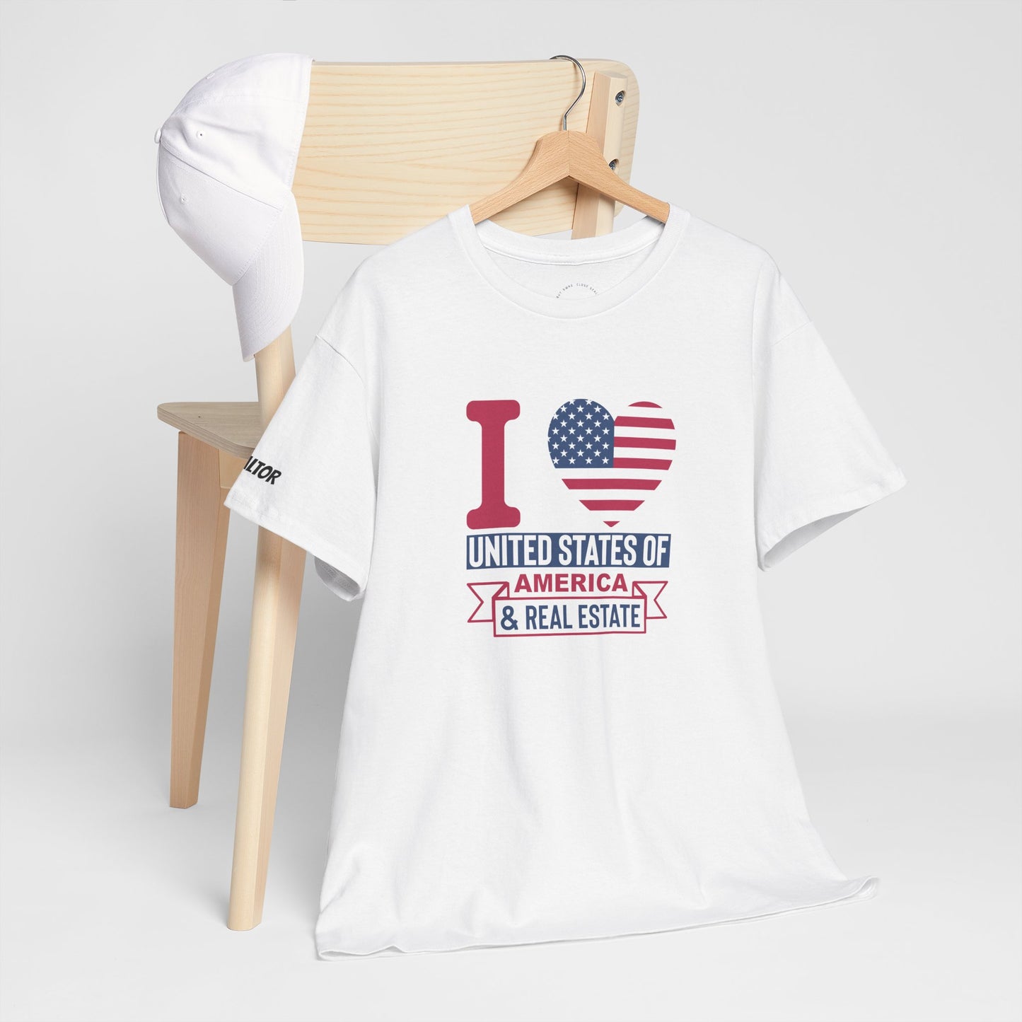 I ❤️ United States of America & Real Estate Tee – Freedom, Fireworks, and For Sale Signs 💥🏡