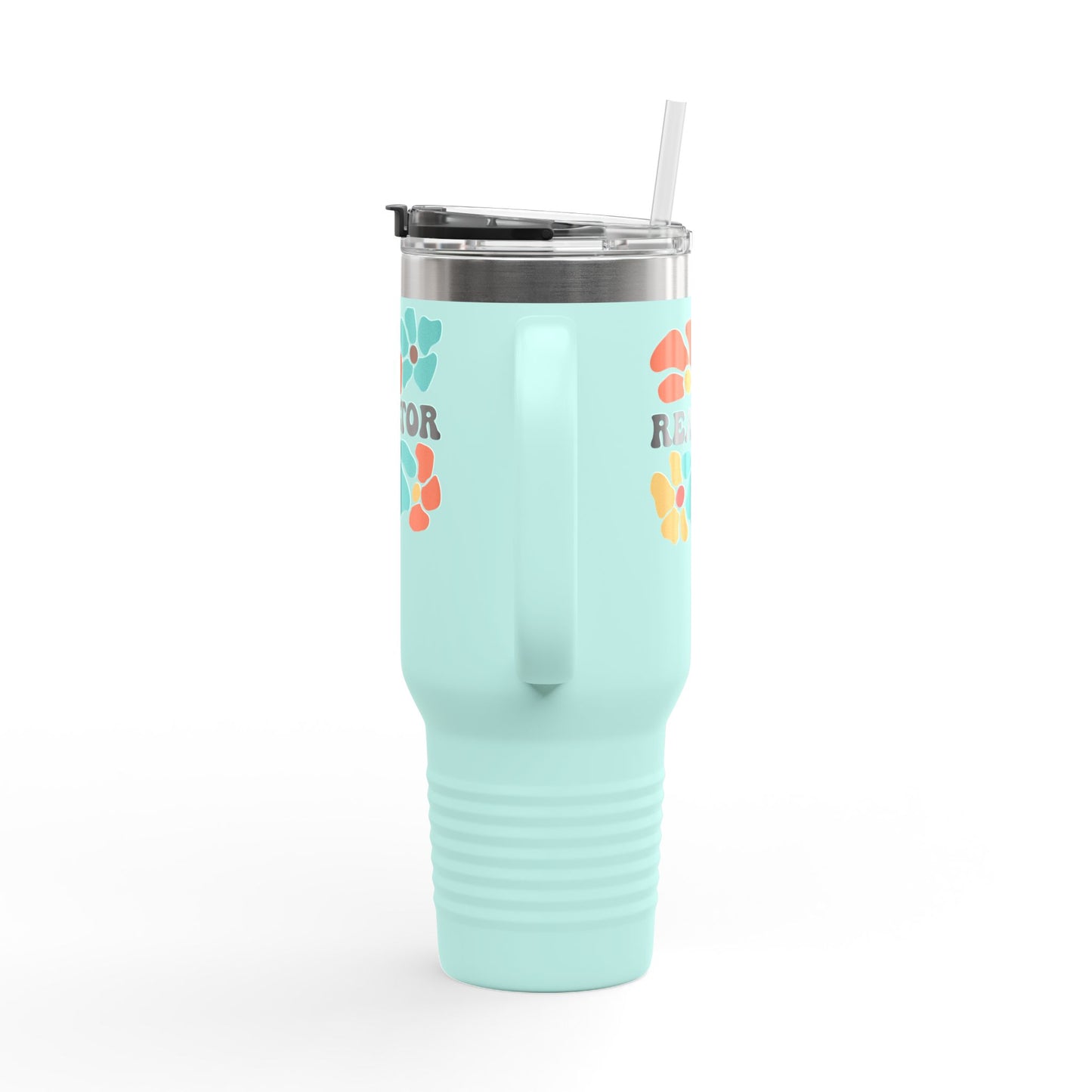 Colorful Floral Realtor 40oz Tumbler – Real Estate with a Pop of Personality 🌼☕💪