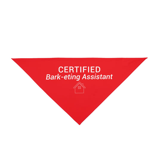 Certified Bark-eting Assistant – Funny Realtor Dog Bandana