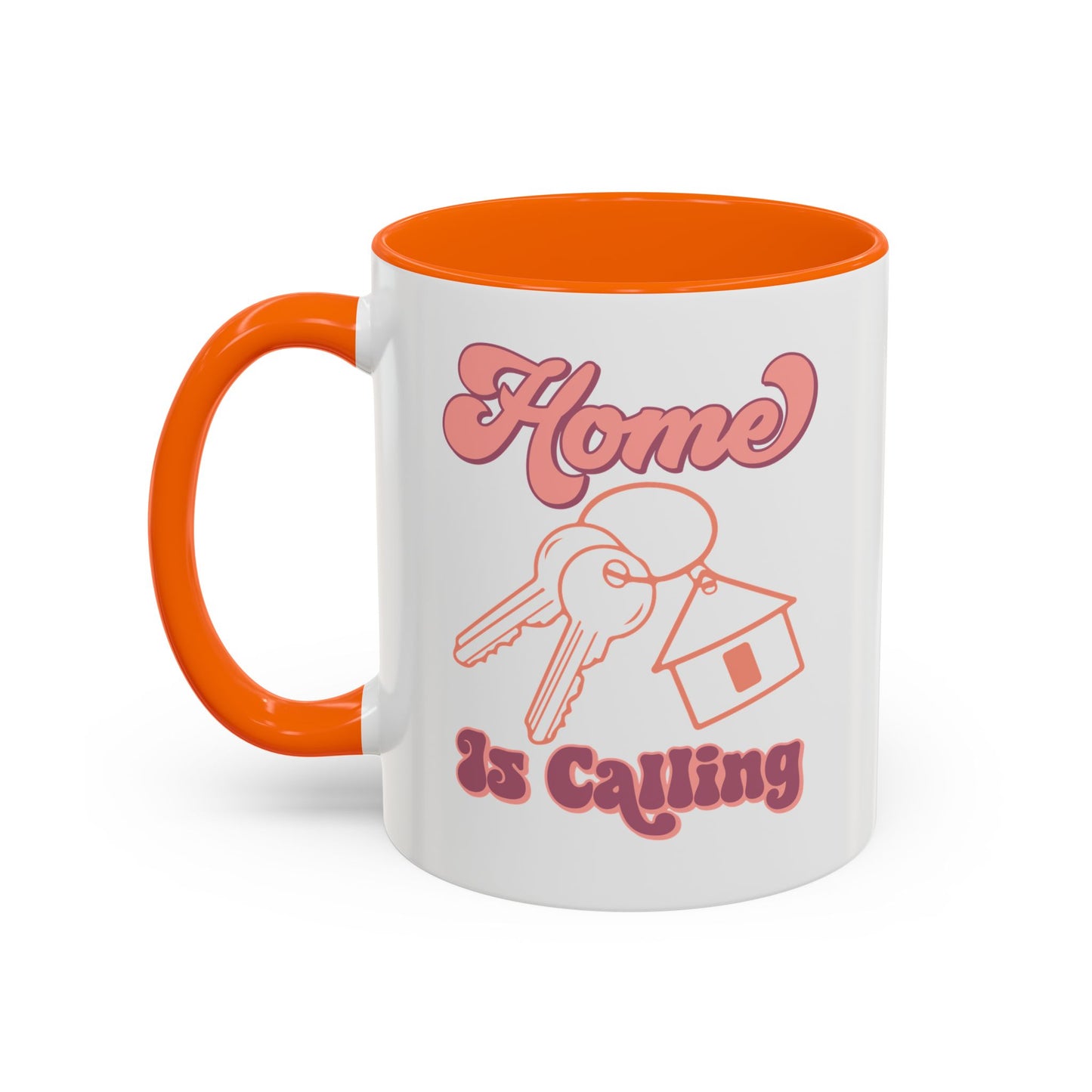 Home Is Calling Realtor Accent Coffee Mug (11, 15oz)