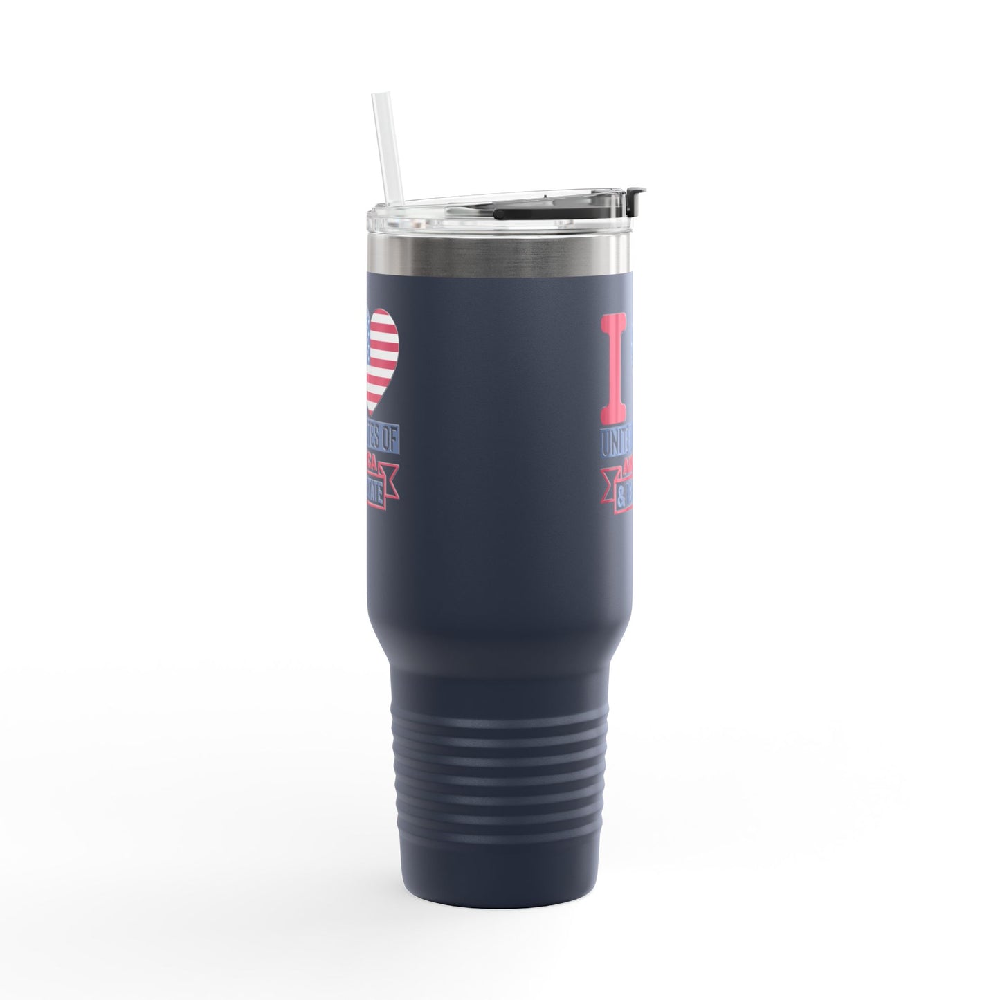 I Love USA & Real Estate Tumbler – 40 oz Stainless Steel Mug with Patriotic Design