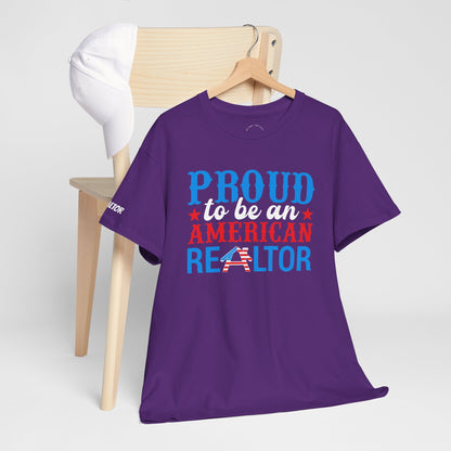 Proud to Be an American Realtor Tee – Bold, Brave & Built to Sell 🏡⭐