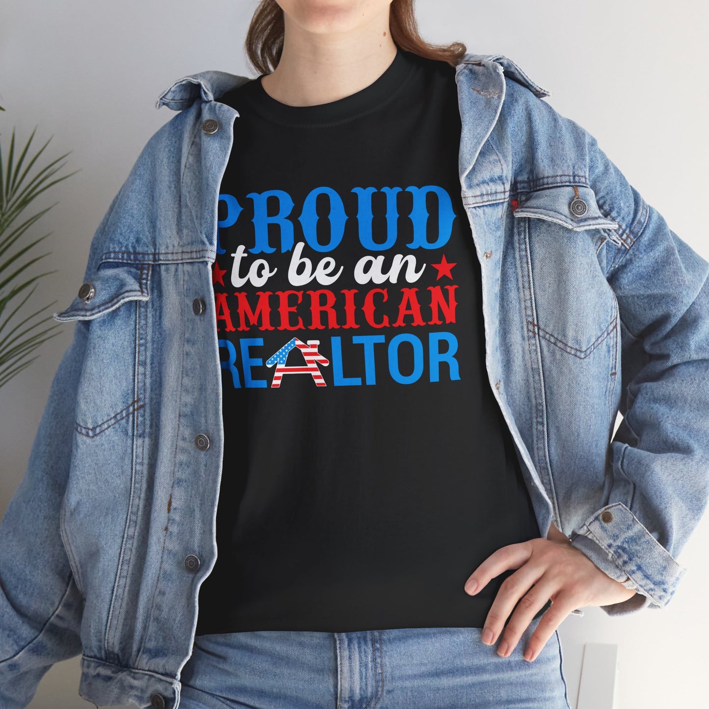 Proud to Be an American Realtor Tee – Bold, Brave & Built to Sell 🏡⭐