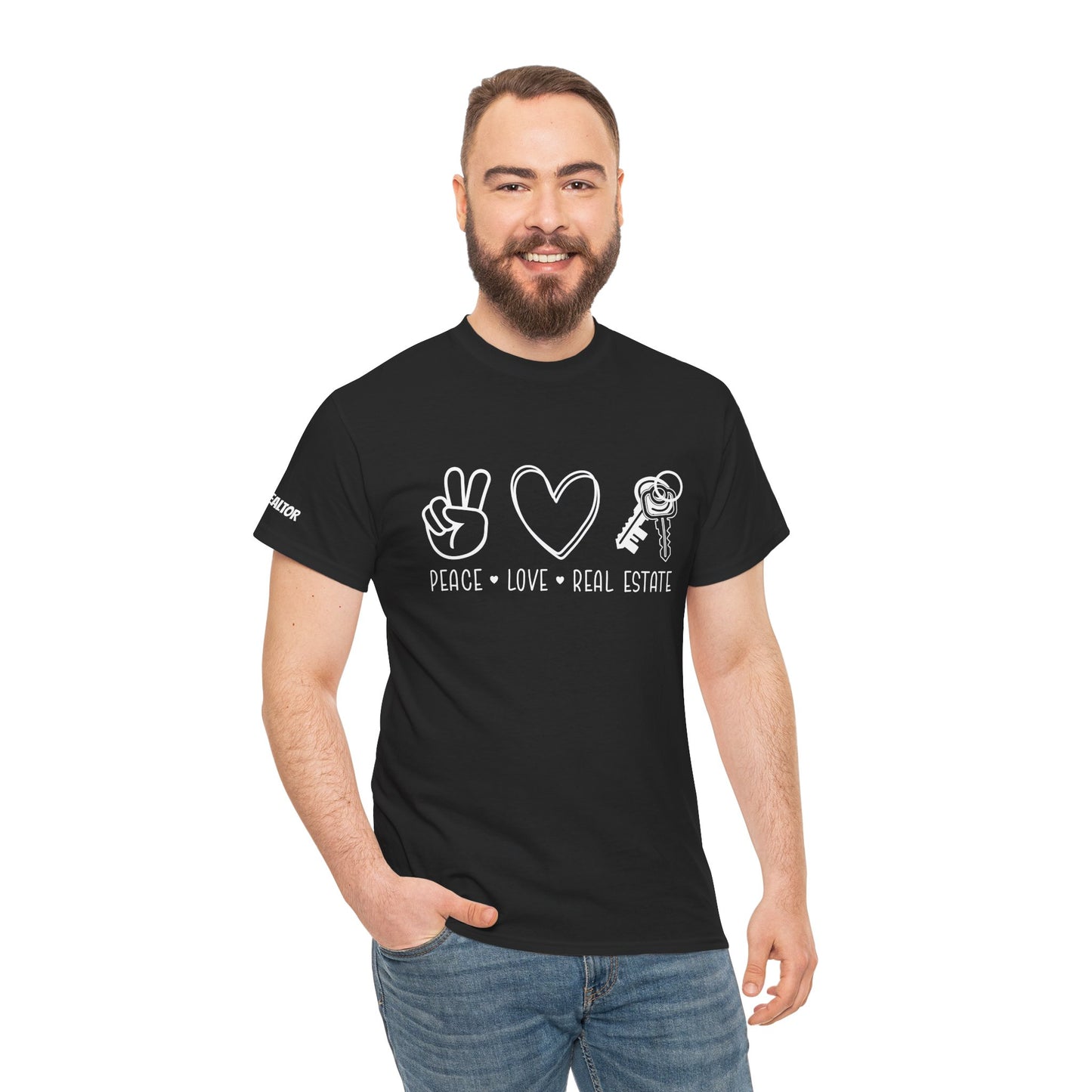 Peace • Love • Real Estate Tee – Keys, Calm & Closing Vibes ✌️❤️🔑