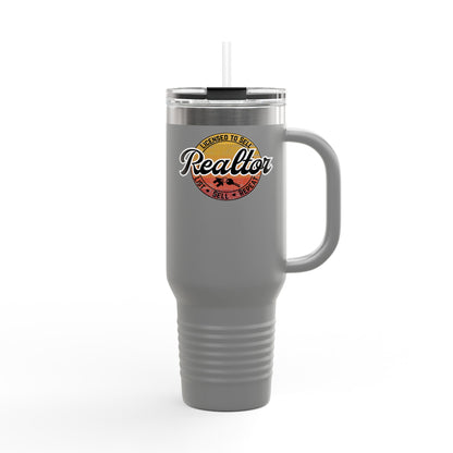 Licensed to Sell – 40oz Retro Realtor Tumbler for Agents Who Close with Style 🌅📋🏠