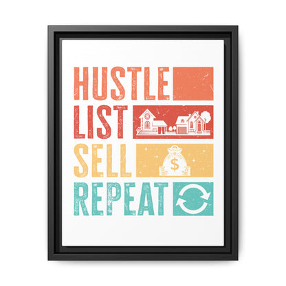 📈 "Hustle, List, Sell, Repeat" Wall Art – Because Your Commission Check Needs a Reminder! 💰