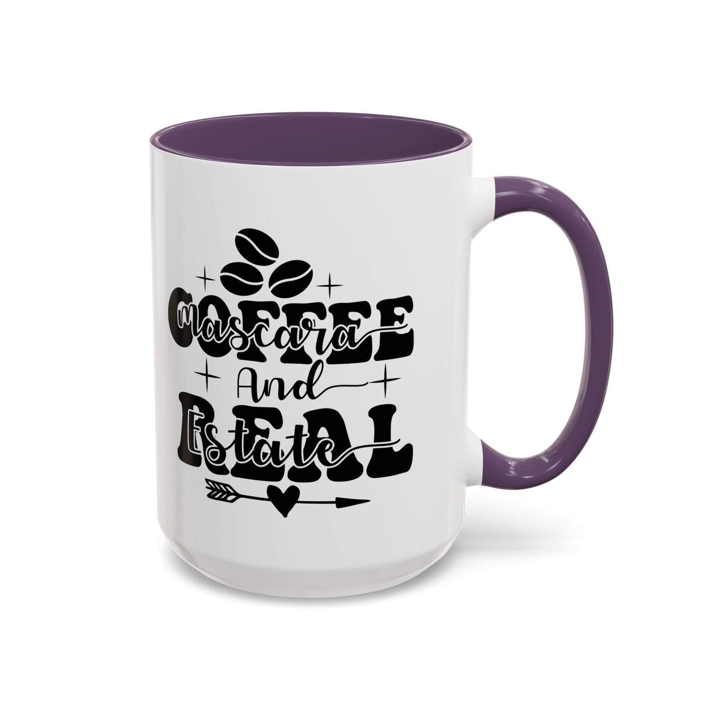 Coffee Mascara And Real Estate Realtor Accent Coffee Mug (11, 15oz)
