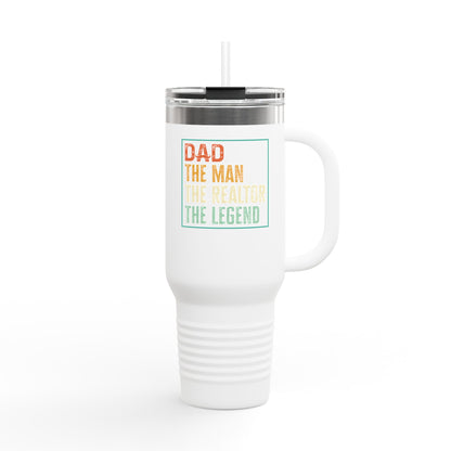 Dad. The Man. The Realtor. The Legend. 40oz Tumbler – Built for Dads Who Close Deals 💼💪☕