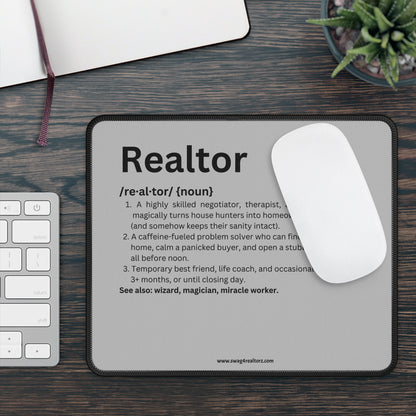 Funny Realtor Definition Gaming Mouse Pad