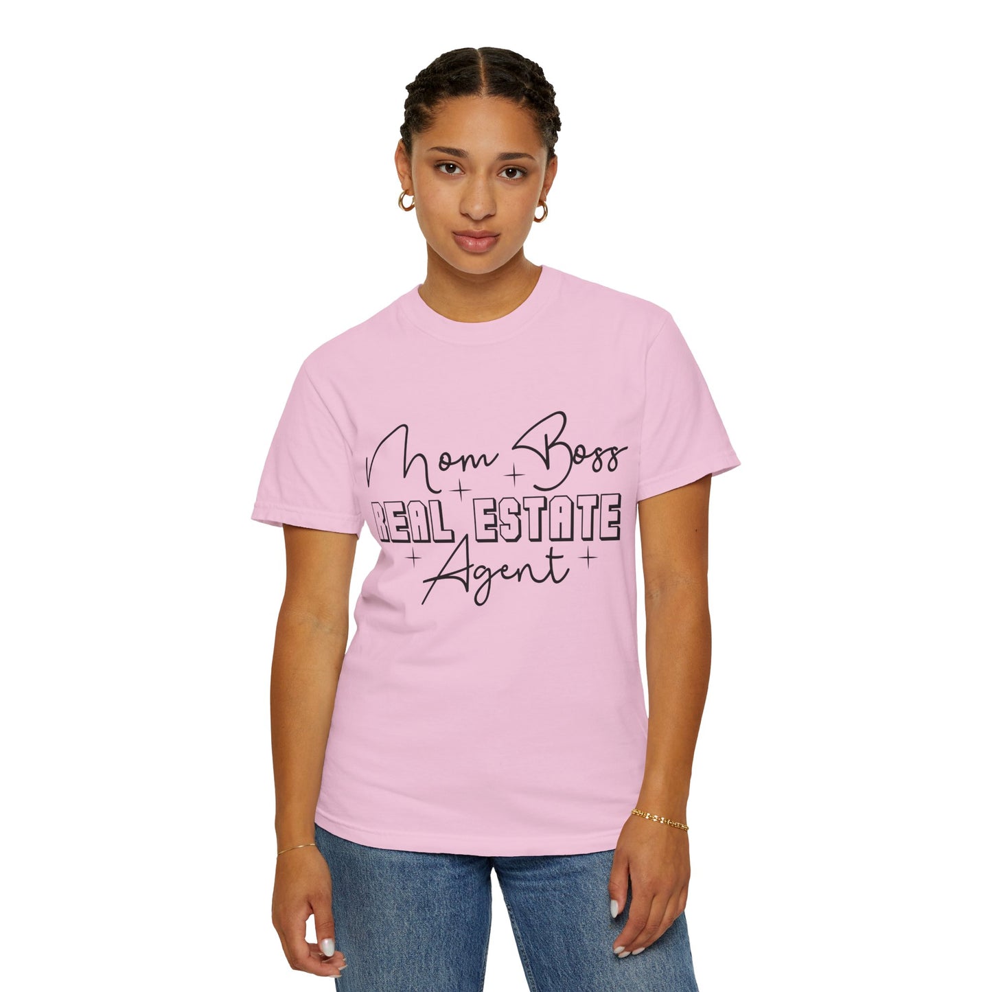Mom Boss Real Estate Realtor Women Garment-Dyed T-shirt