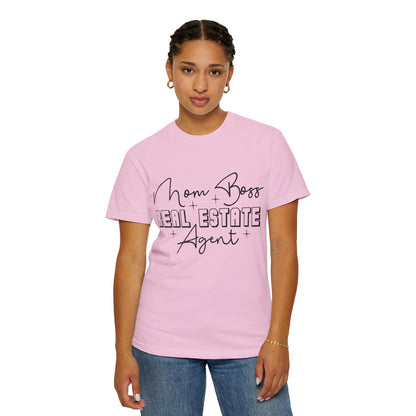 Mom Boss Real Estate Realtor Women Garment-Dyed T-shirt
