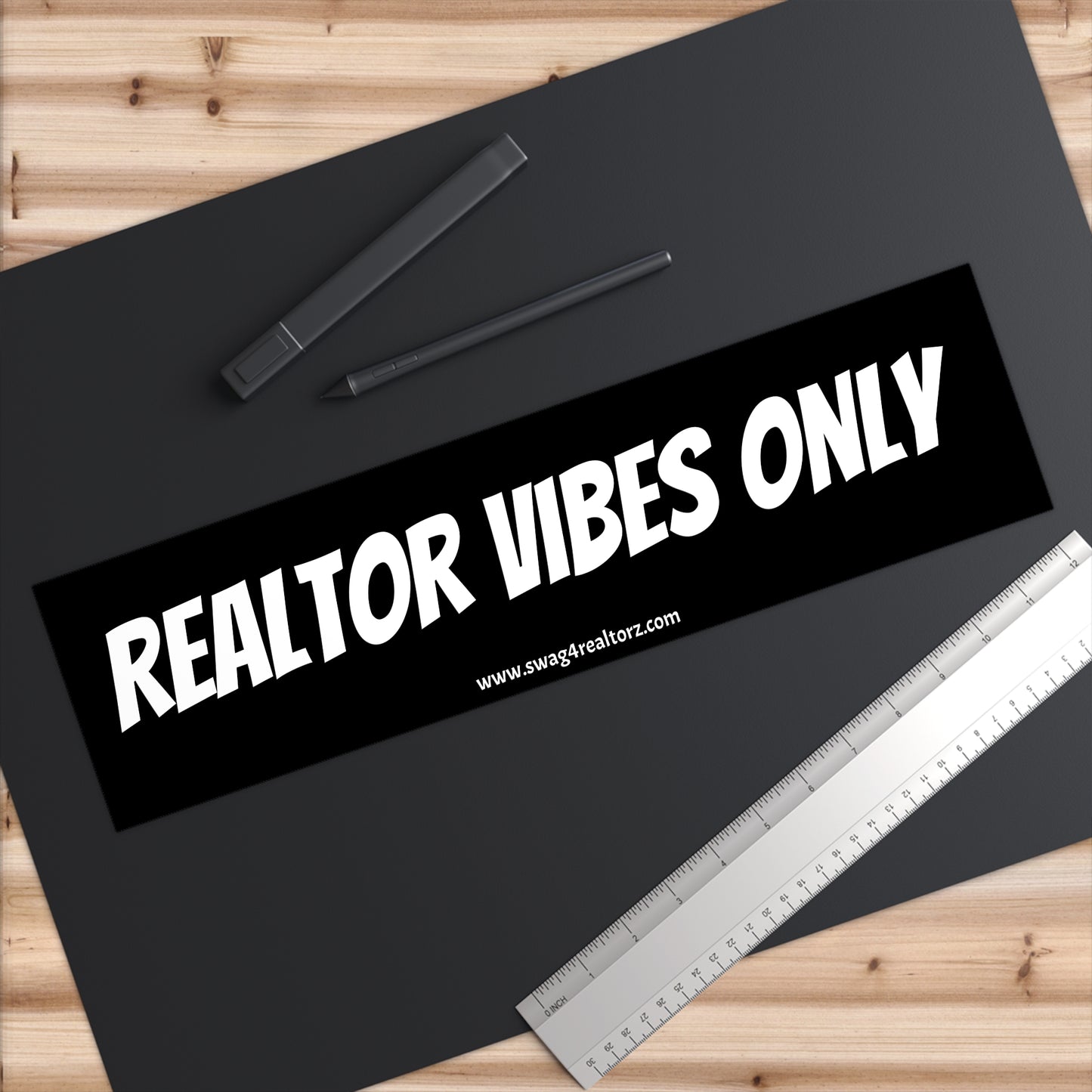 ✨ Realtor Vibes Only Bumper Sticker – Because This Car Runs on Contracts and Confidence 🚗💼