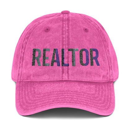 REALTOR Pride Hat – Rainbow Lettering Real Estate Cap