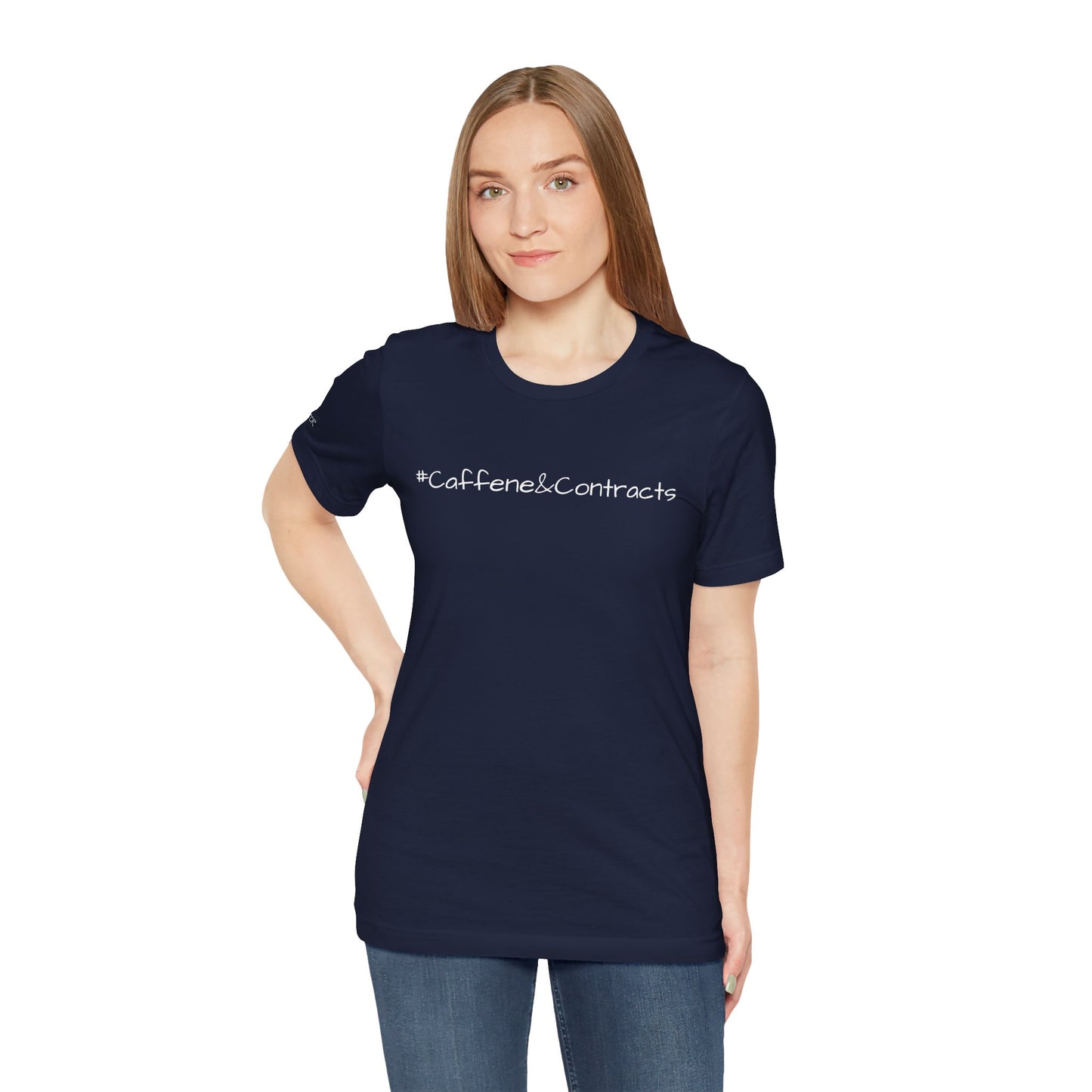 ☕ #CaffeineAndContracts – Jersey Tee - Perfect Gift for Real Estate Agents