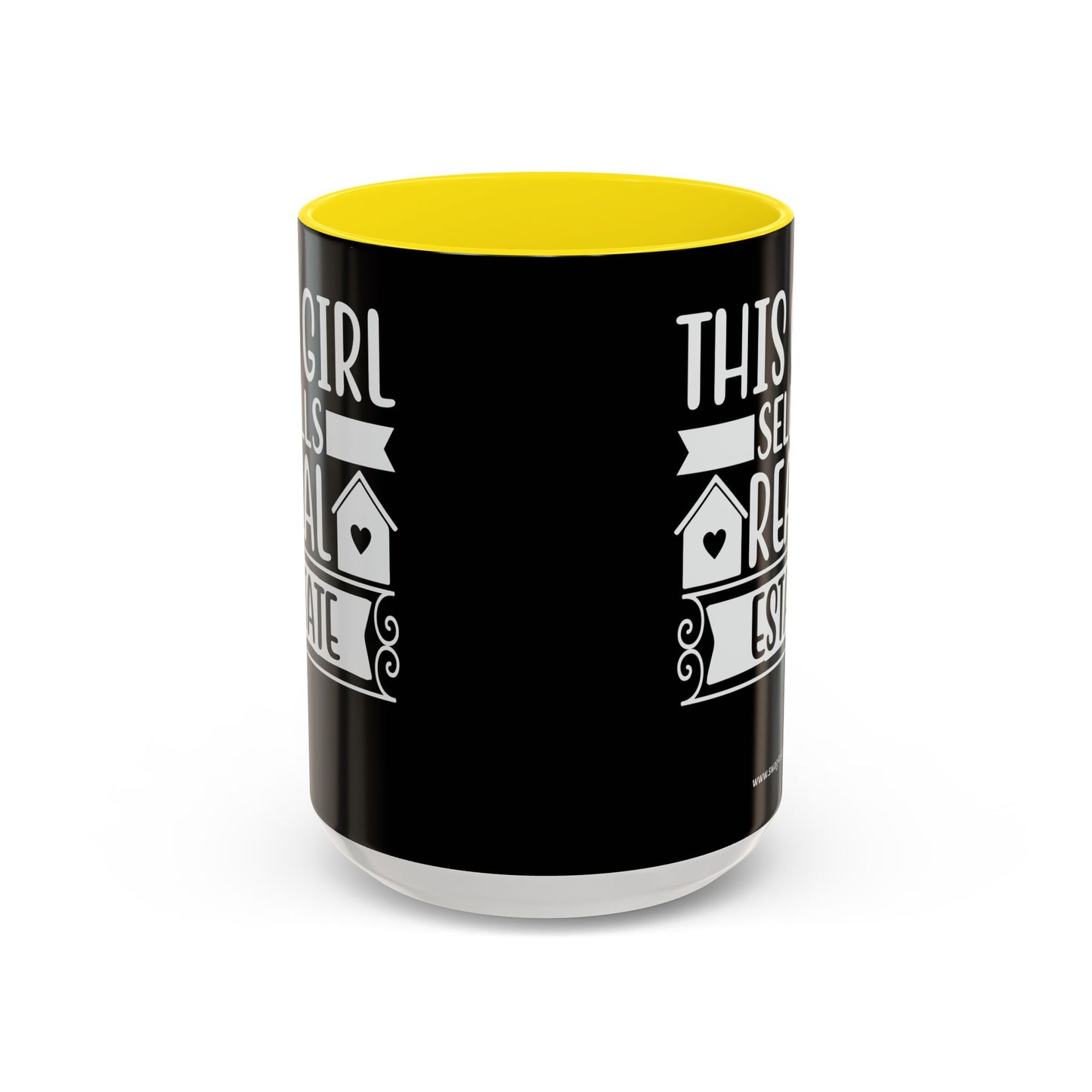 This Girl Sells Real Estate Realtor Accent Coffee Mug (11, 15oz)