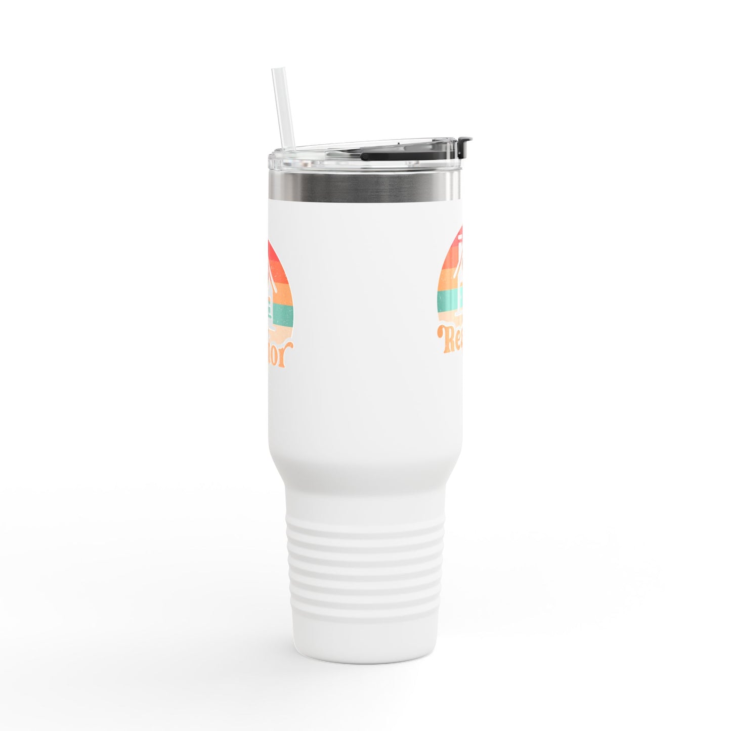 Realtor Retro Heart & Home Tumbler – 40 oz Stainless Steel Mug