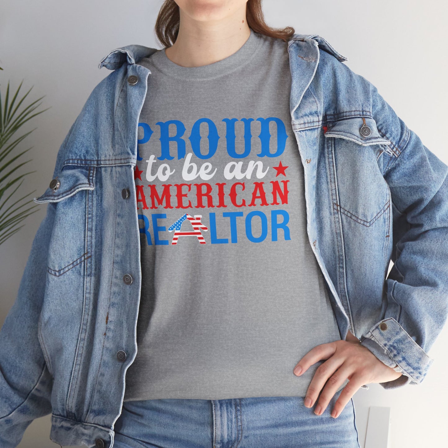 Proud to Be an American Realtor Tee – Bold, Brave & Built to Sell 🏡⭐