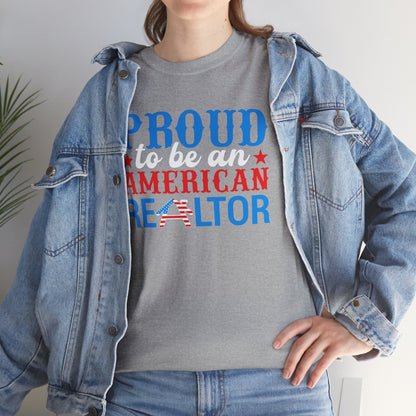 Proud to Be an American Realtor Tee – Bold, Brave & Built to Sell 🏡⭐